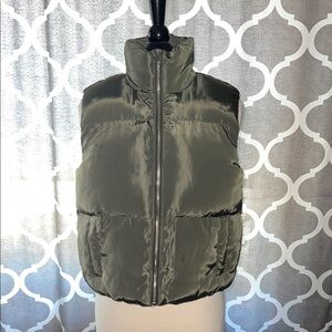 Charlotte Russe Olive Green Puffer Vest